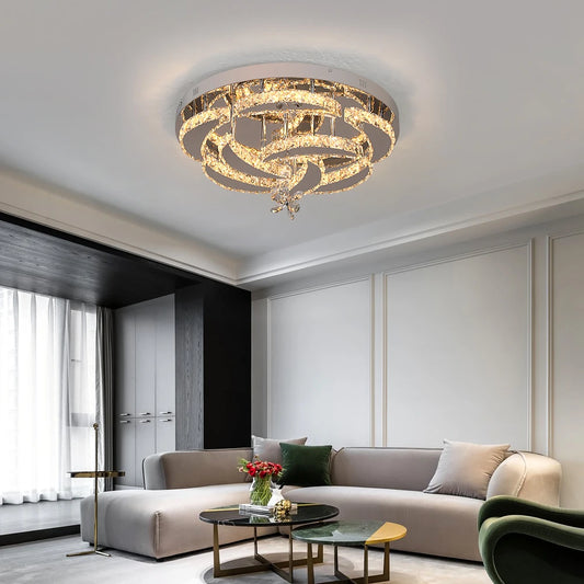 Modern Dimmable LED Luxury Crystal Chandelier