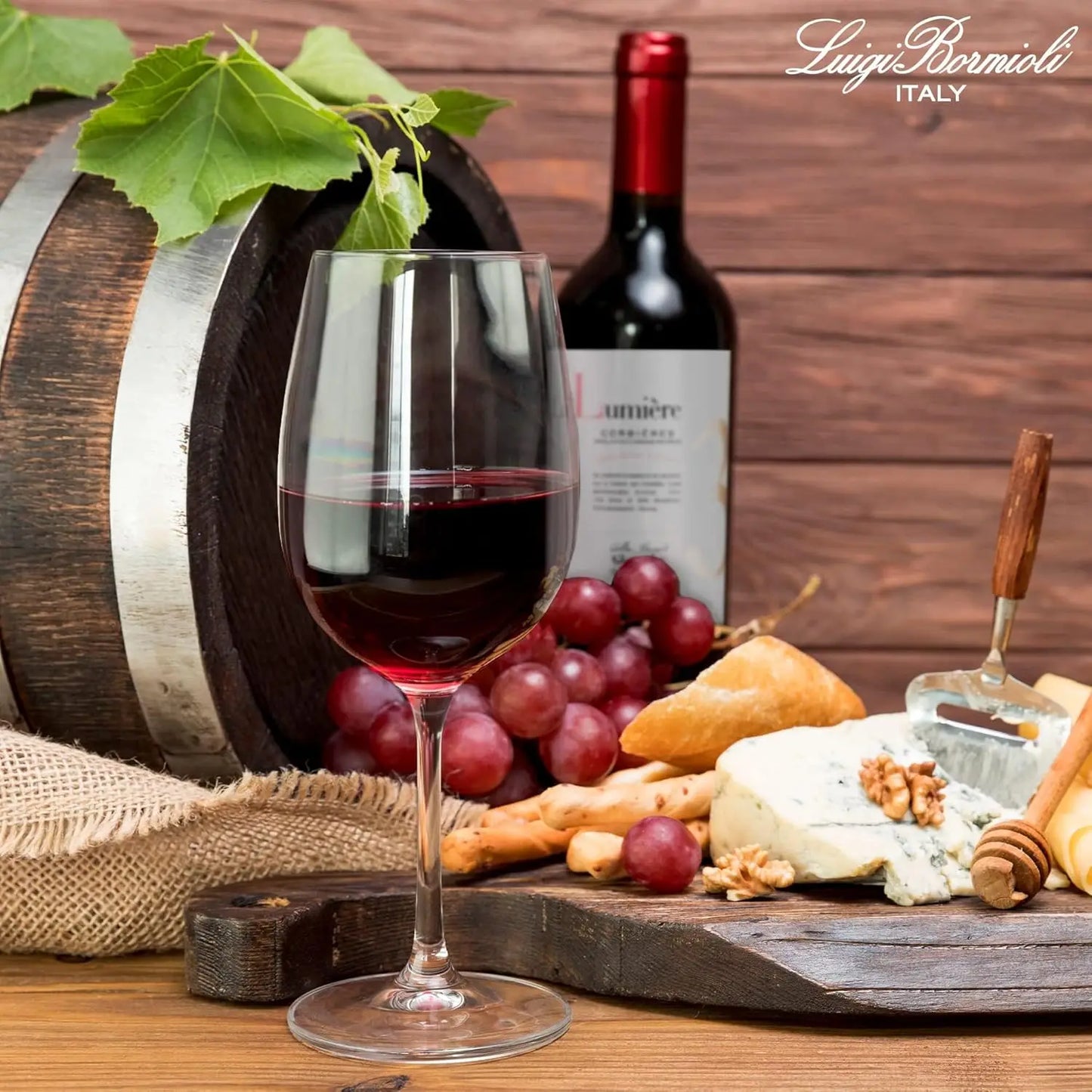 Set of 4 Premium Lead-Free Crystal Bordeaux Wine Glasses