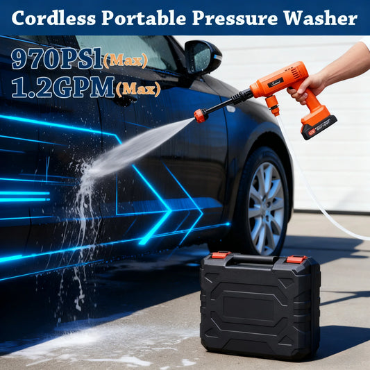 Cordless High Pressure Washer Portable Electric Pressure Washer w/Hose