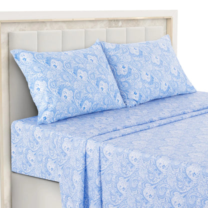 Paisley Bed Sheet Set – Soft Brushed Microfiber Sheets with 16" Deep Pockets