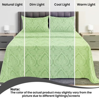 Paisley Bed Sheet Set – Soft Brushed Microfiber Sheets with 16" Deep Pockets