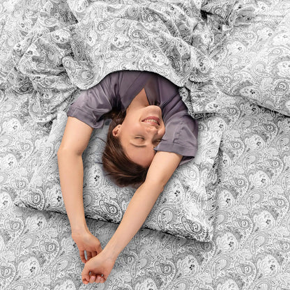 Paisley Bed Sheet Set – Soft Brushed Microfiber Sheets with 16" Deep Pockets
