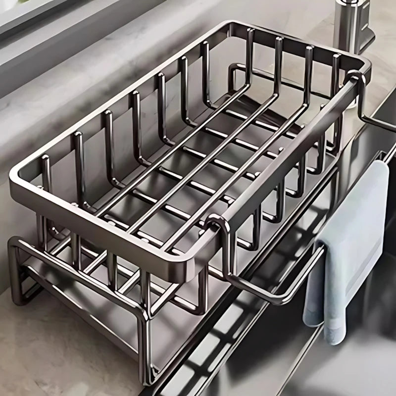 Over-Sink Kitchen Organizer - Stainless Steel
