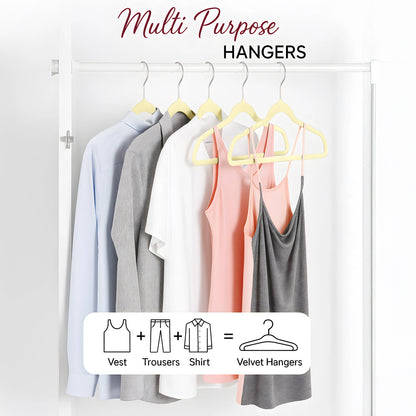 Velvet Hangers 30/50 Pack – Premium Non-Slip Heavy Duty Hangers with 360° Swivel Hook for Clothes & Coats