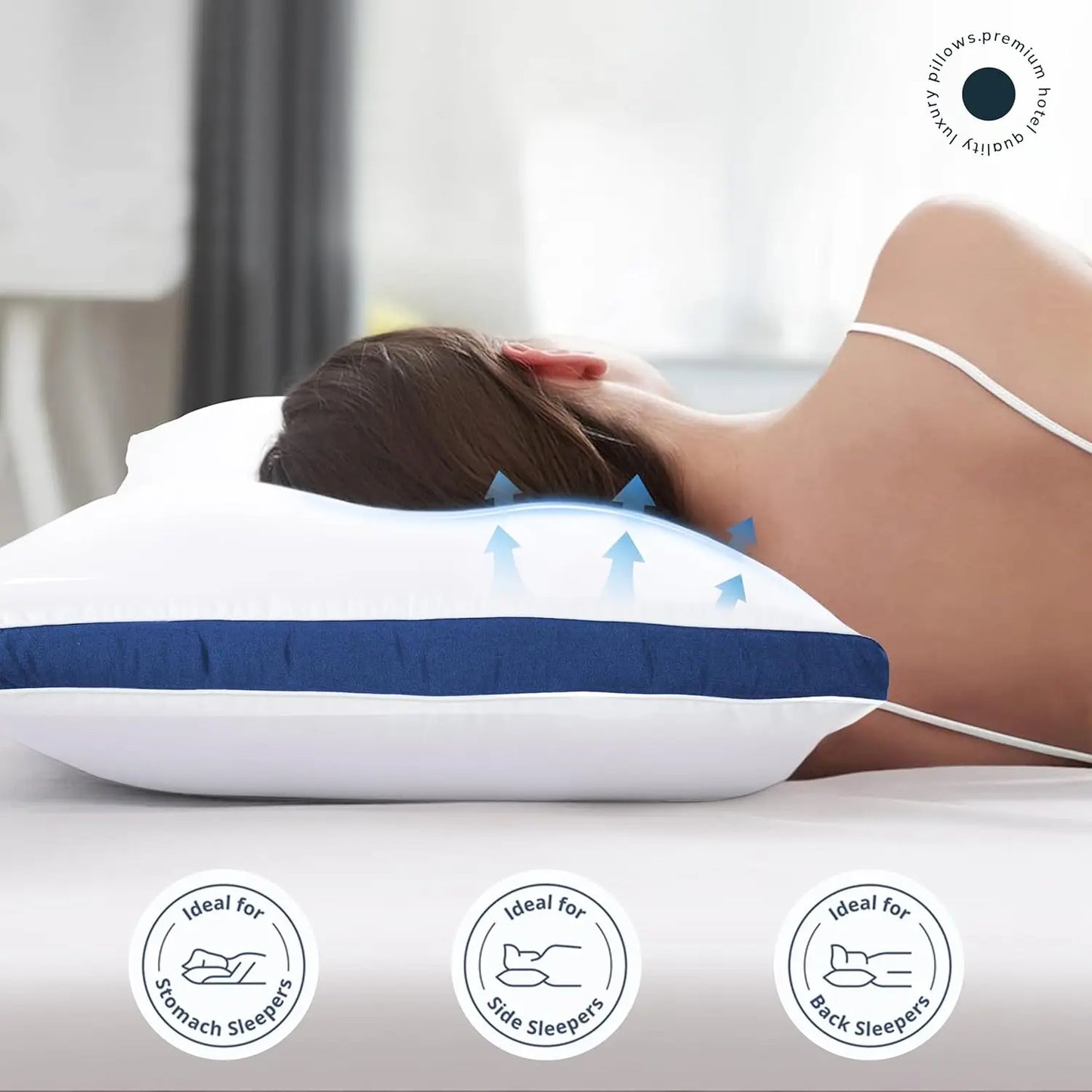 Luxury Bed Pillows- Set of 2