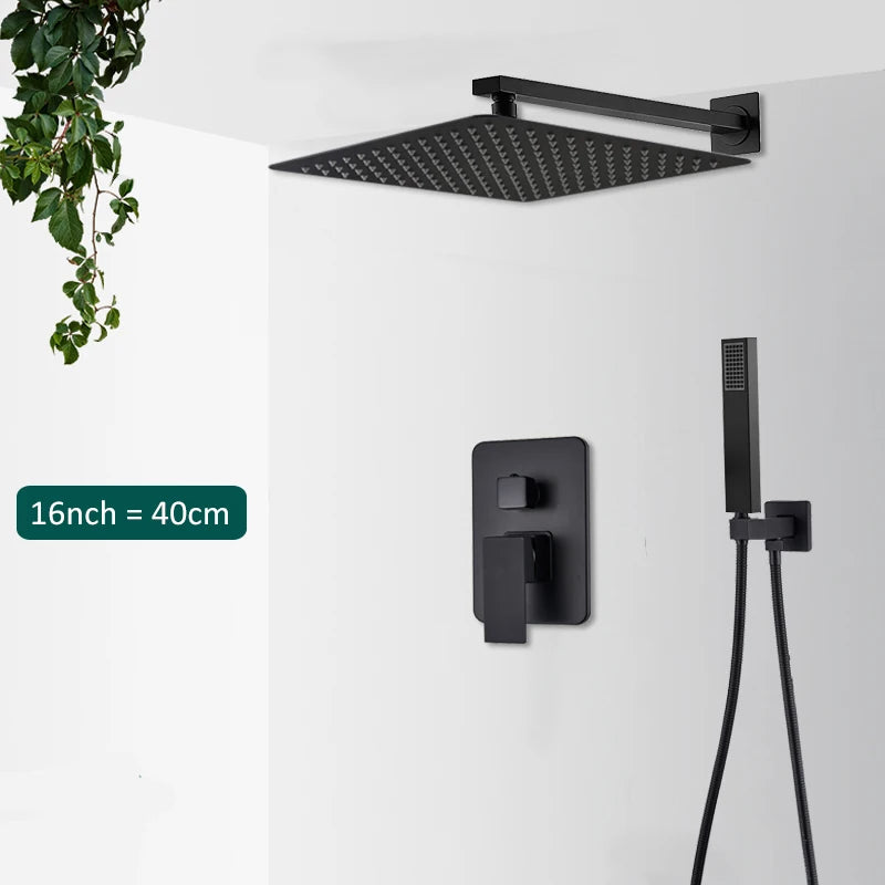 Embedded Shower Faucet Set with Tub Spout
