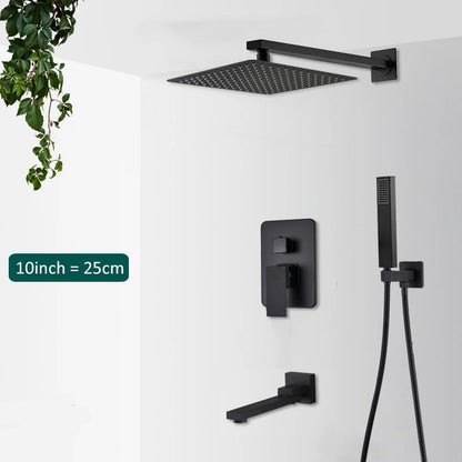 Embedded Shower Faucet Set with Tub Spout