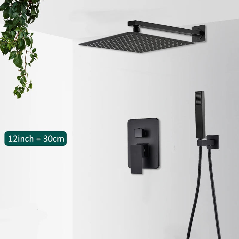 Embedded Shower Faucet Set with Tub Spout