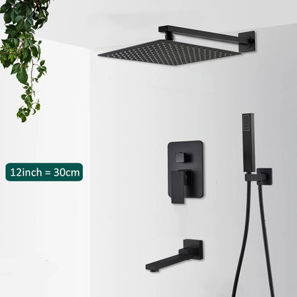 Embedded Shower Faucet Set with Tub Spout