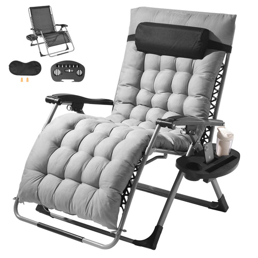 Zero Gravity Recliner Lounge Chair Adjustable Anti Gravity Chair with Cushion Footrest and Cupholder