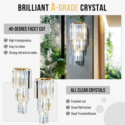 Multi-Layer Crystal Sconce