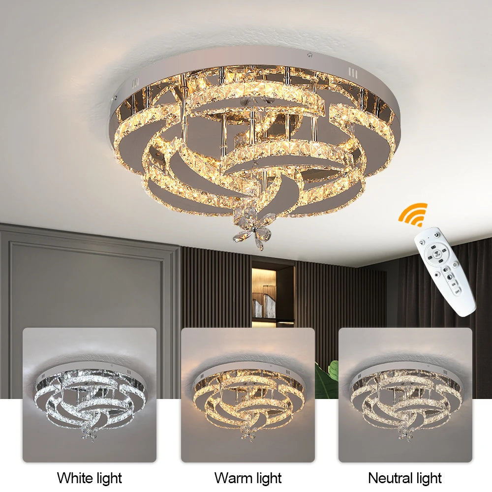 Modern Dimmable LED Luxury Crystal Chandelier