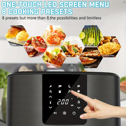 1500W/7QT Air Fryer Cooker w/8 Presets