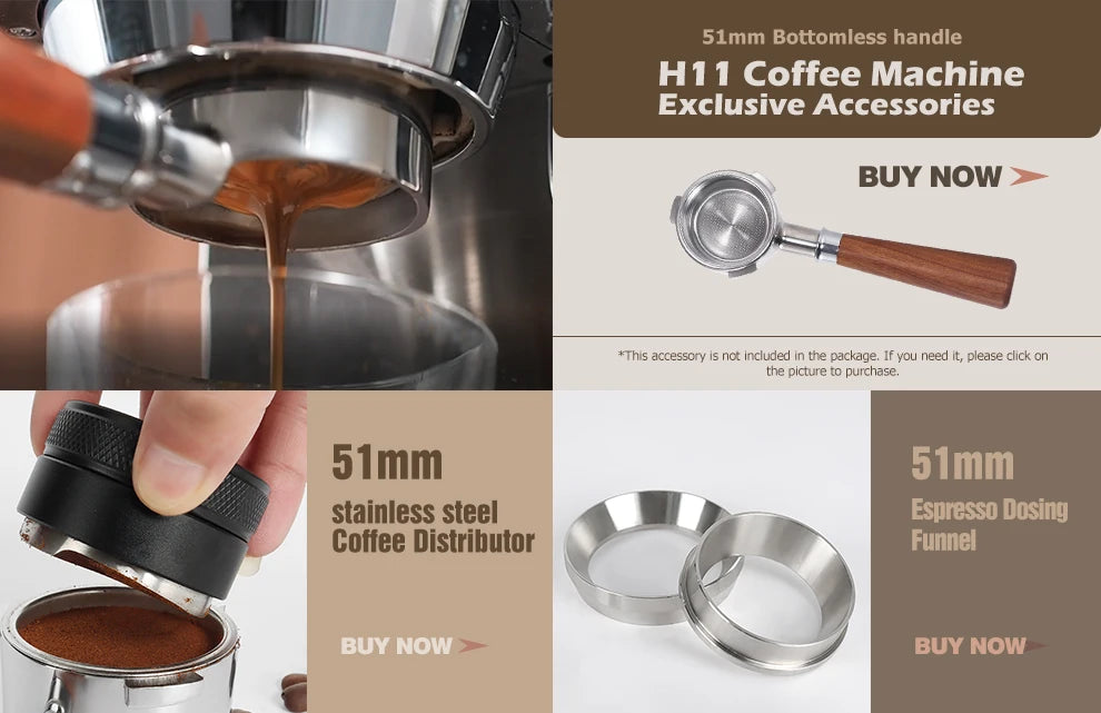 Super Slim ESE POD & Powder Espresso/Cappuccino Coffee Maker and Hot Water