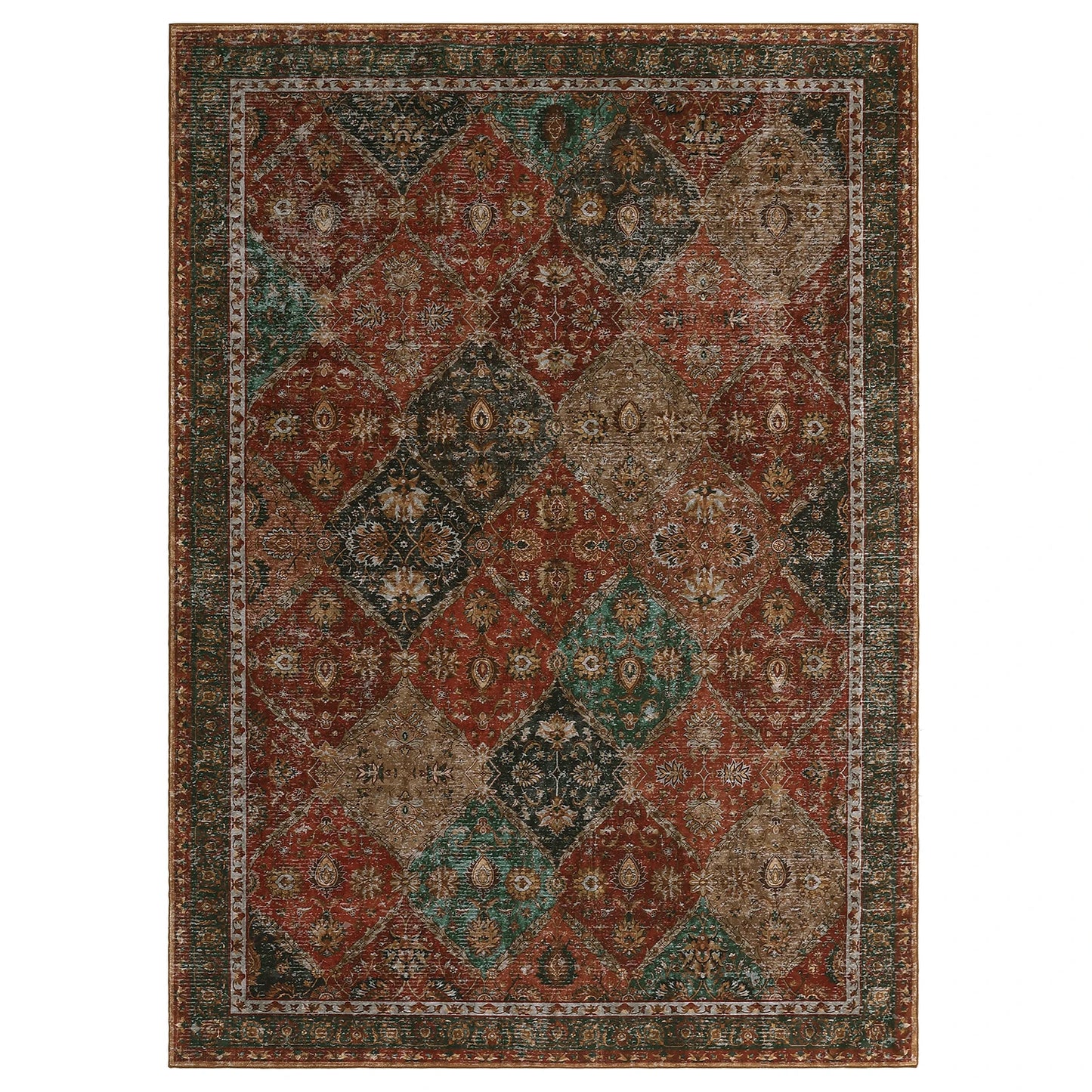 Machine Washable, Non-Slip,Stain & Water Resistant, Low-Pile Moroccan Rug for Every Room