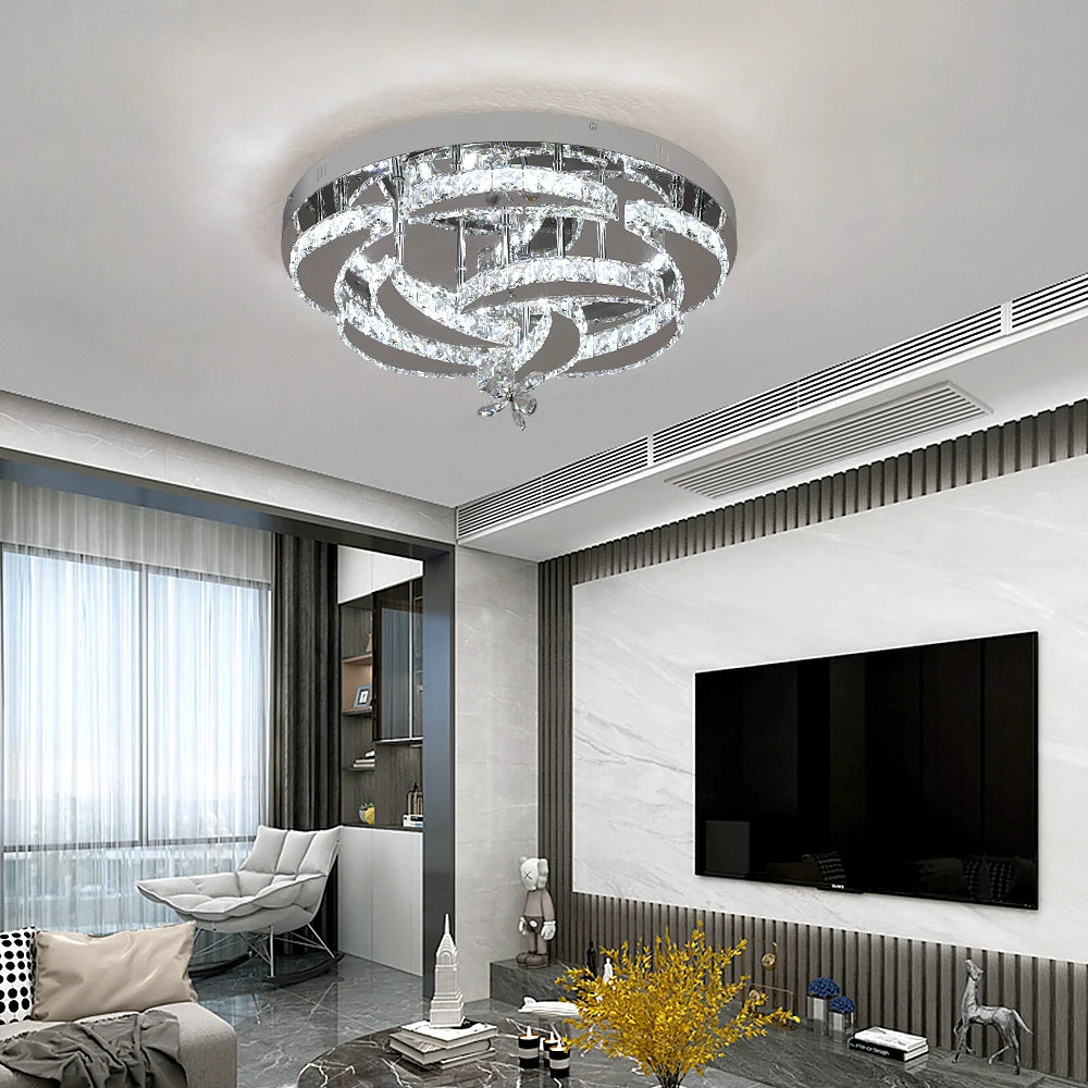 Modern Dimmable LED Luxury Crystal Chandelier