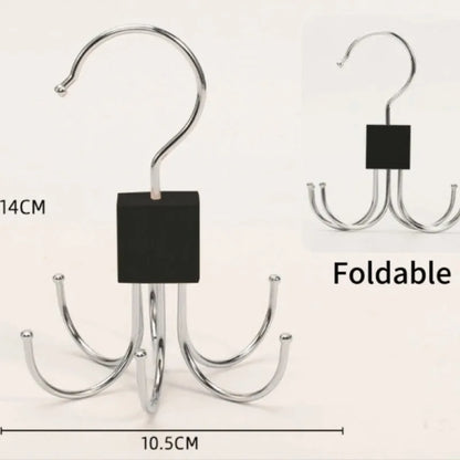 1 - 5 pcs, 360° Rotating 6 Hook Hanger and Closet Organizer