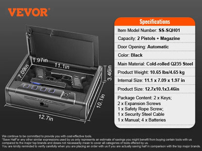 Steel Firearms Case with Advanced Biometric Quick Access