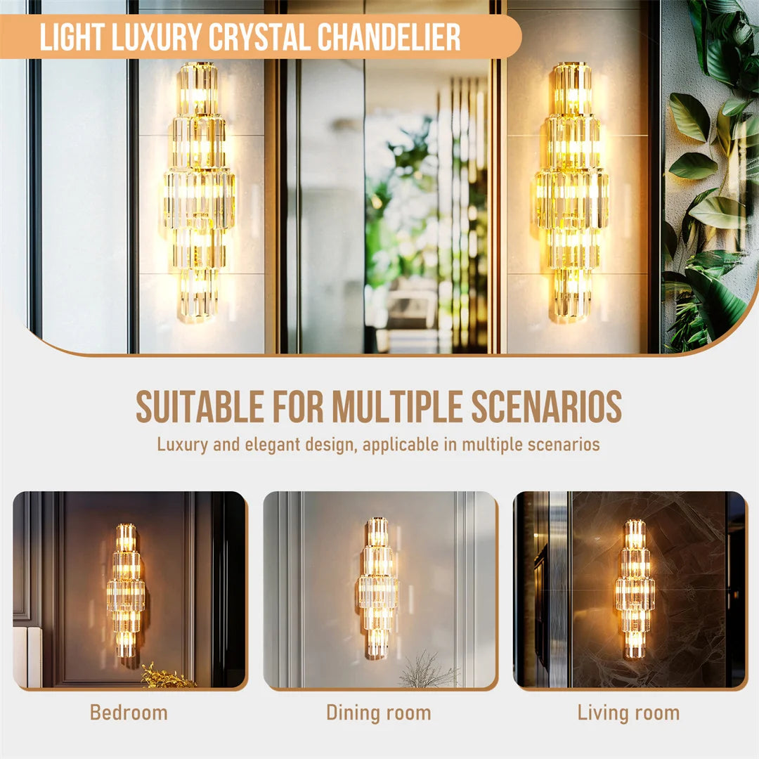 Multi-Layer Crystal Sconce