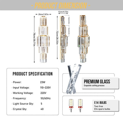 Multi-Layer Crystal Sconce