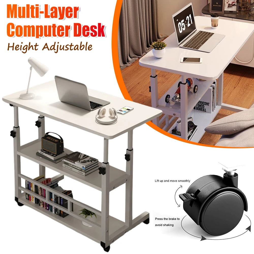 Multi-Level Standing Desk Height Adjustable Wooden Workstation, Work Table or Bedside Table