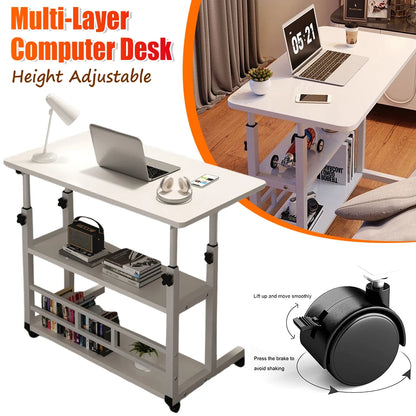 Multi-Level Standing Desk Height Adjustable Wooden Workstation, Work Table or Bedside Table