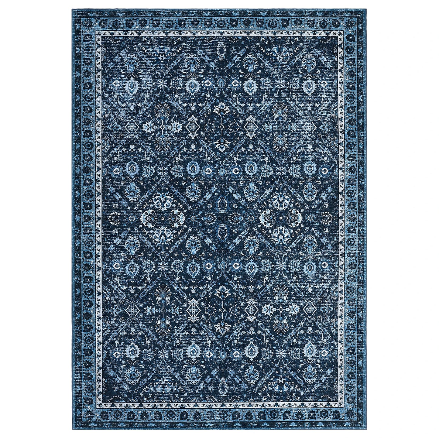 Machine Washable, Non-Slip,Stain & Water Resistant, Low-Pile Moroccan Rug for Every Room