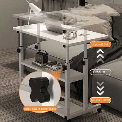 Multi-Level Standing Desk Height Adjustable Wooden Workstation, Work Table or Bedside Table