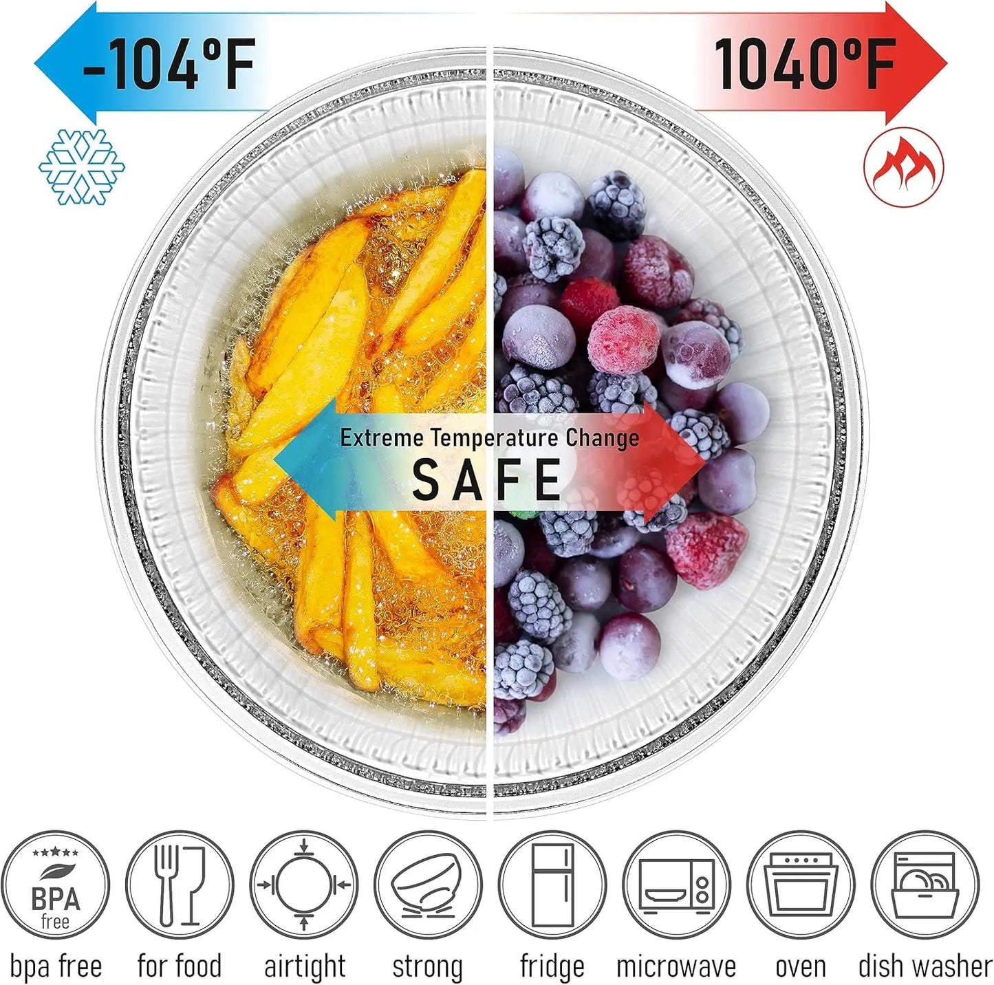 3-Piece Stackable Glass Bowl Set with Bamboo Lids - Microwave, Oven Safe, BPA Free for Food Prep & Storage