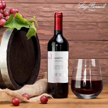 Set of 4 Stemless Wine Glasses, 23.25 oz Clear Tumblers