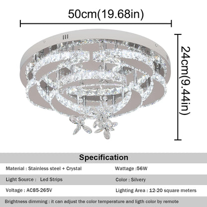 Modern Dimmable LED Luxury Crystal Chandelier