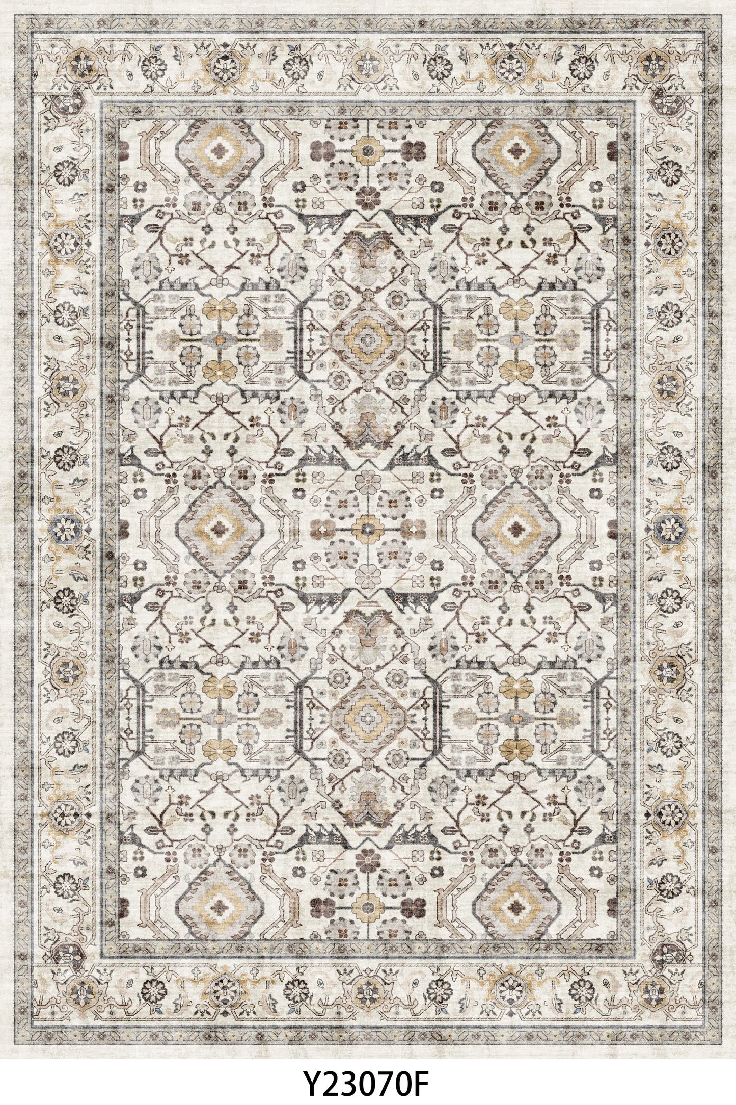 Vintage Washable Turkish Area Rug