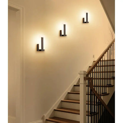 Modern Black 3000K Warm White LED Wall Sconces, Set of 2