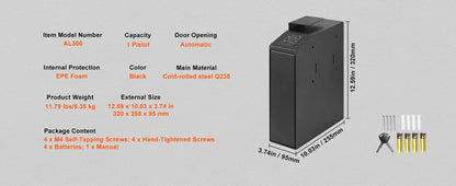 Steel Firearms Case with Advanced Biometric Quick Access