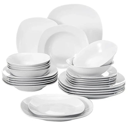 24-Piece Ceramic Porcelain Tableware Dinner Set