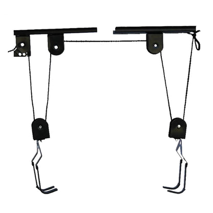 Black Bicycle Lift with ceiling Mount w/132 lbs. Capacity