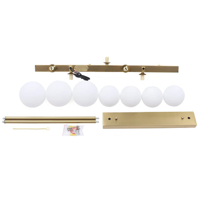 Mid Century Modern Linear Chandelier 7-Light LED Pendant