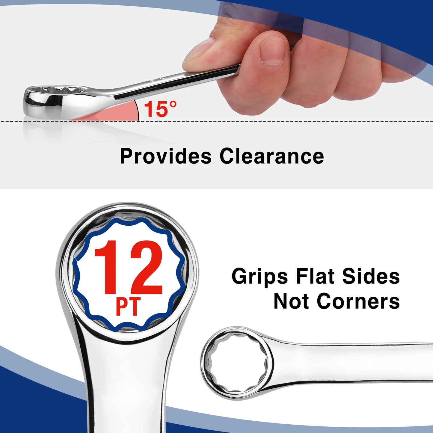 32-Piece SAE & Metric Combination Wrenches Set with Organizer