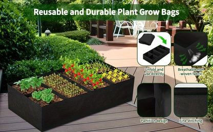 128 Gallon 8 Grid Raised Bed Garden For Growing Vegetables Potatoes Flowers