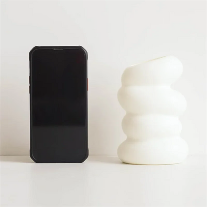 Nordic Inspired Spiral White Flower Vase