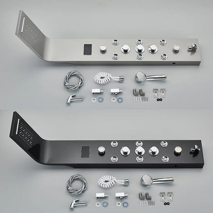 LED Shower Panel with Rainfall/Waterfall and Body Spray Heads