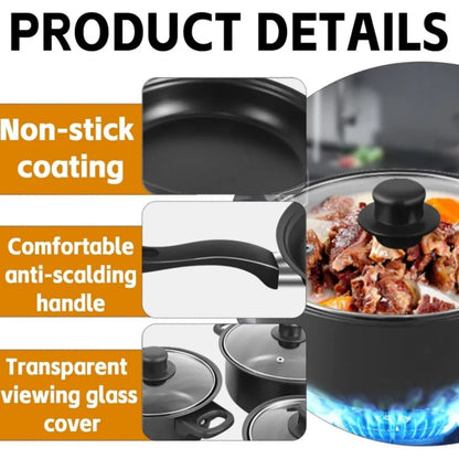 13PCS Non-Stick Induction Cookware Set