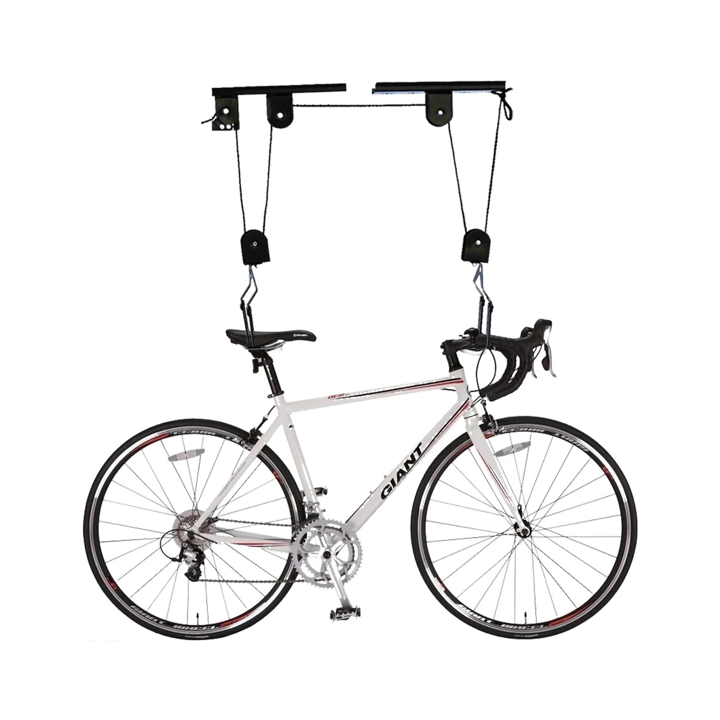 Black Bicycle Lift with ceiling Mount w/132 lbs. Capacity
