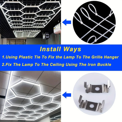 Hexagon LED Tube Lighting for Garage, Shop, Office