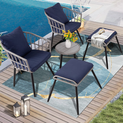 5 Piece  Wicker Bistro Set