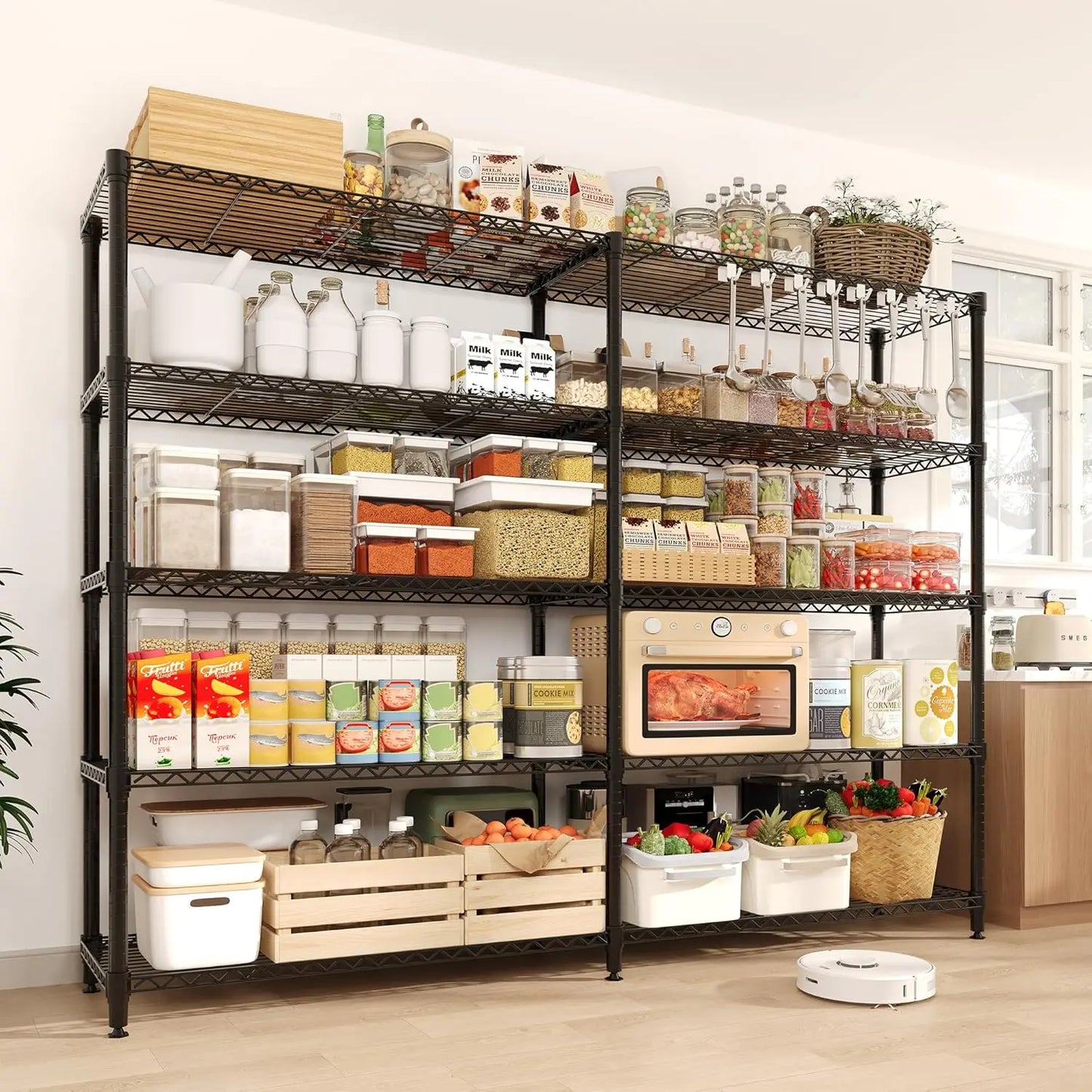 Heavy Duty Adjustable Metal  Storage, 4/5 Shelves Tiers