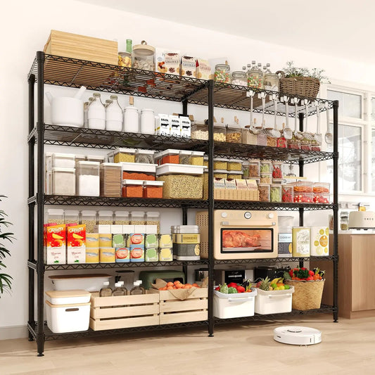 Heavy Duty Adjustable Metal  Storage, 4/5 Shelves Tiers