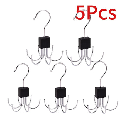 1 - 5 pcs, 360° Rotating 6 Hook Hanger and Closet Organizer