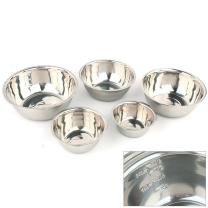 5pcs Nesting Set Stainless Steel Mixing Bowls