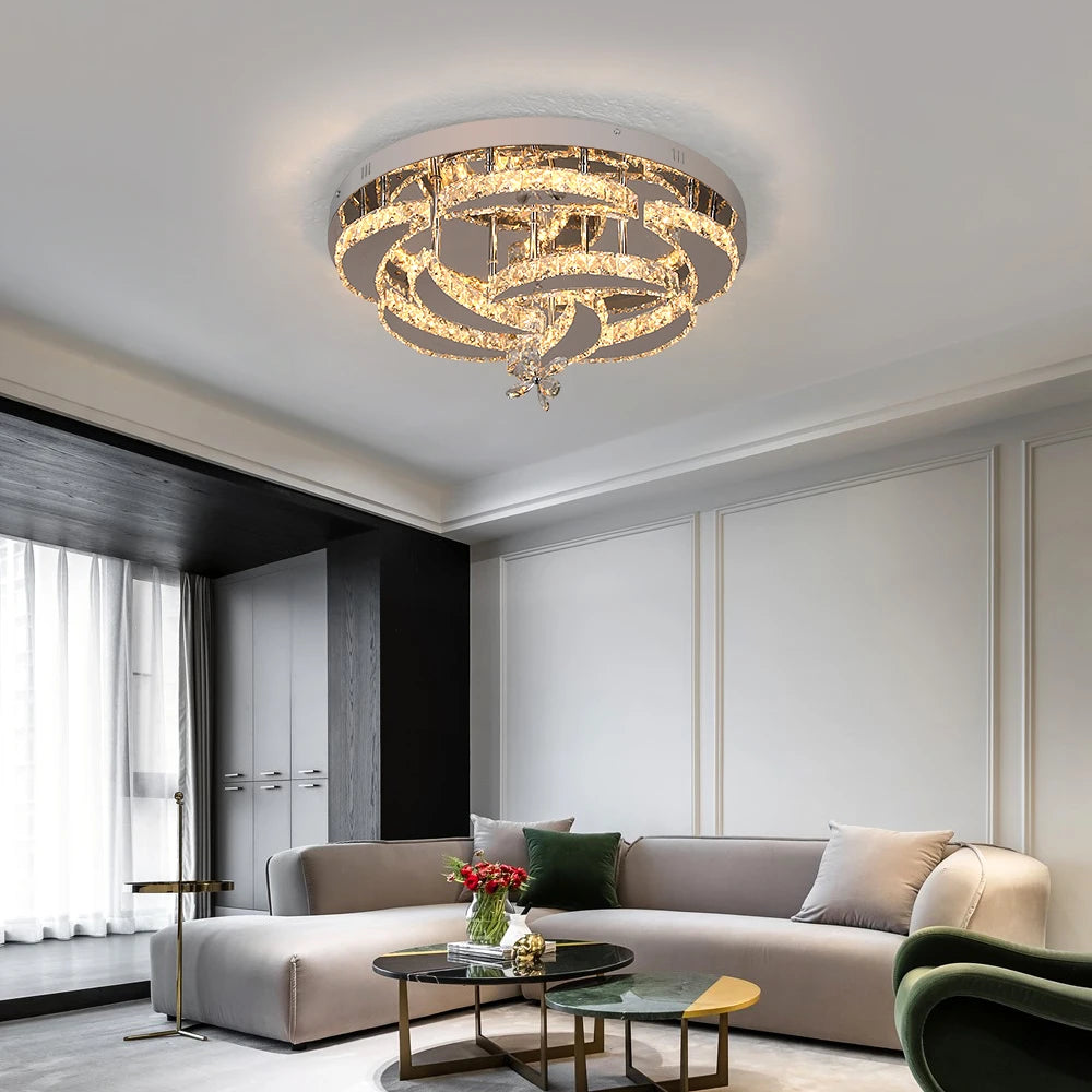 Modern Dimmable LED Luxury Crystal Chandelier